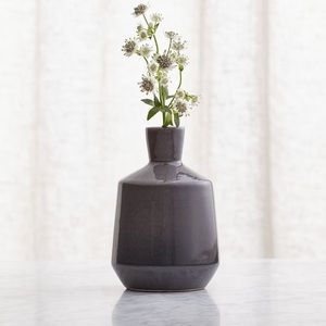 Crate & Barrel Mireya Grey Vase X 2